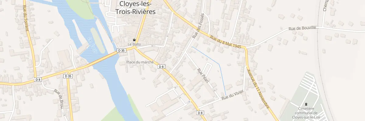 Plan du 6 Rue des Fossés à Cloyes-les-Trois-Rivières