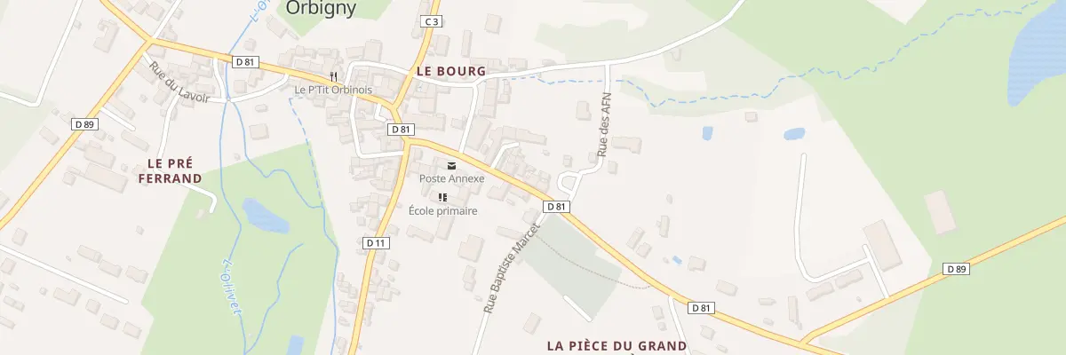 Plan du 13 Rue Jeanne d’Arc à Orbigny