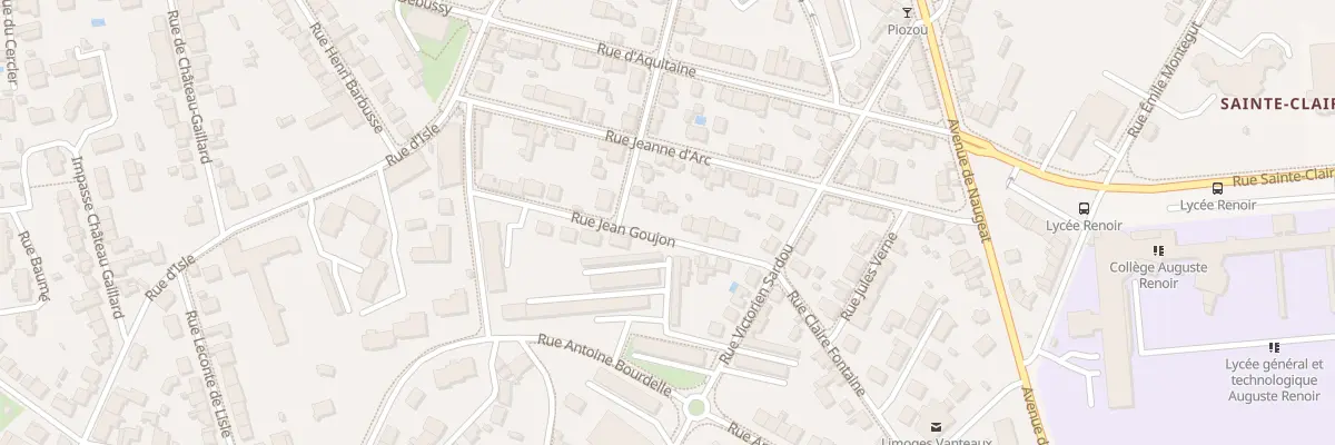Plan du 18 Rue Jean Goujon à Limoges