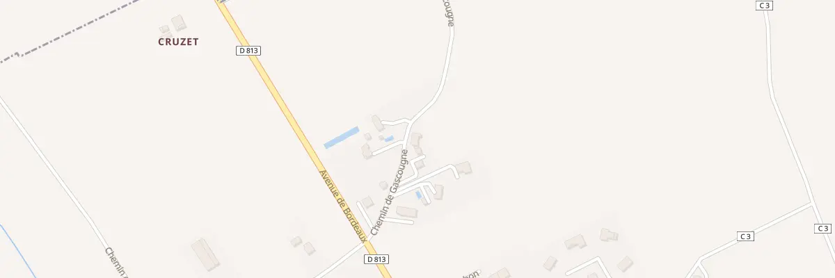 Plan du 80 Che de Gascougnes à Monbéqui