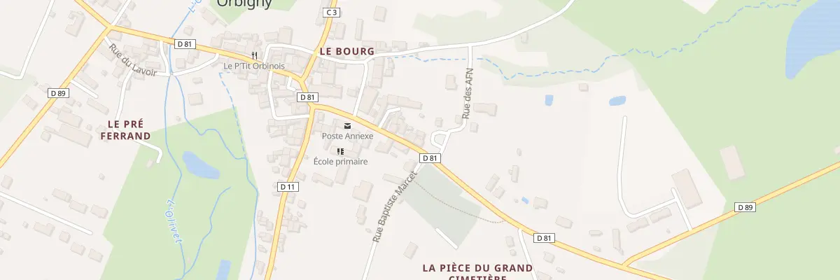 Plan du 15 Rue Jeanne d’Arc à Orbigny