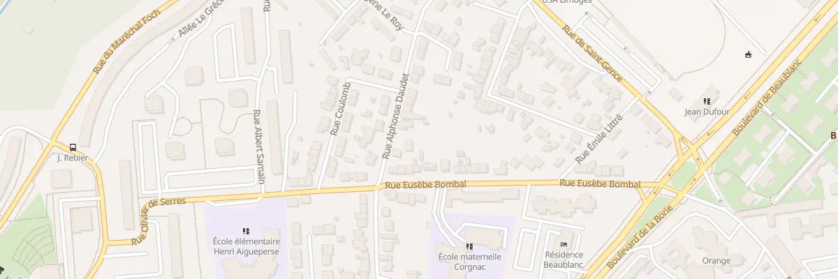 Plan du 40 Rue Eusèbe Bombal à Limoges