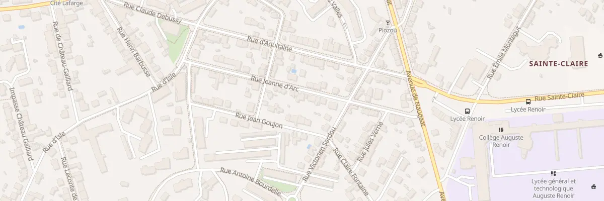 Plan du 33 Rue Jeanne d’Arc à Limoges
