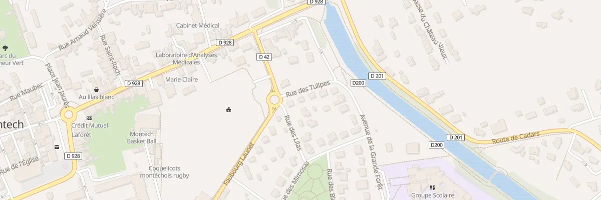 Plan du 2 Rue des Tulipes à Montech