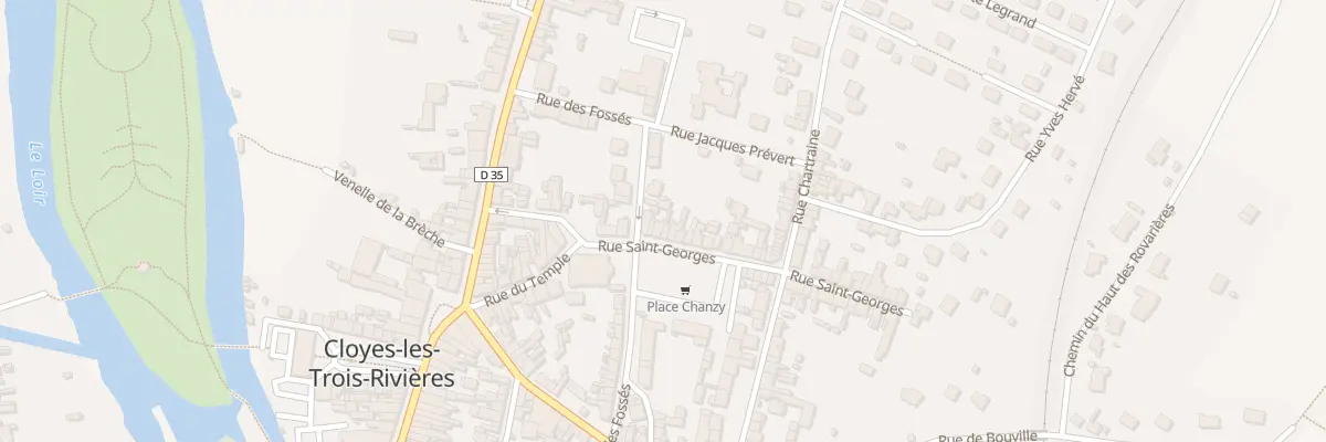 Plan du 13 Rue Saint Georges à Cloyes-les-Trois-Rivières