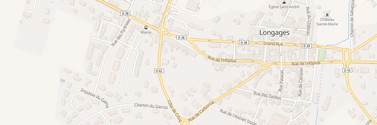 Plan du 2 Rue de l’Hôpital à Longages