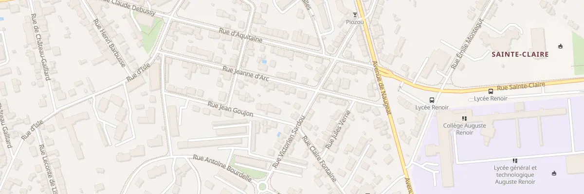 Plan du 27 Rue Jeanne d’Arc à Limoges