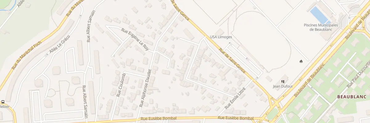 Plan du 33 Rue Alexandre Dumas à Limoges