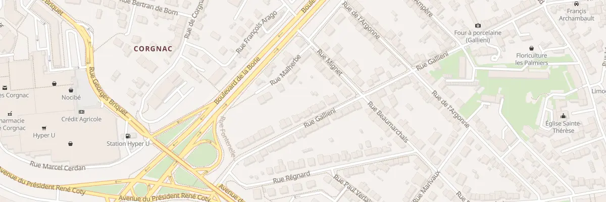 Plan du 68 Rue Gallieni à Limoges