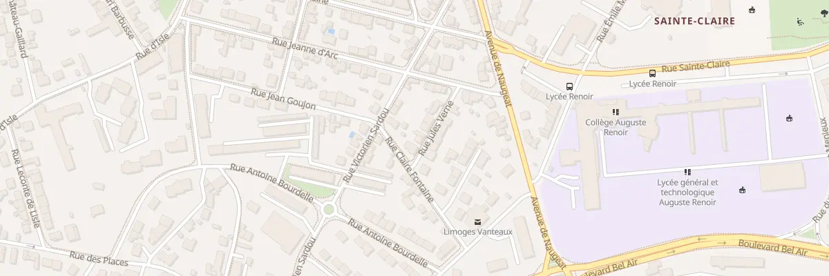 Plan du 14 Rue Jules Verne à Limoges