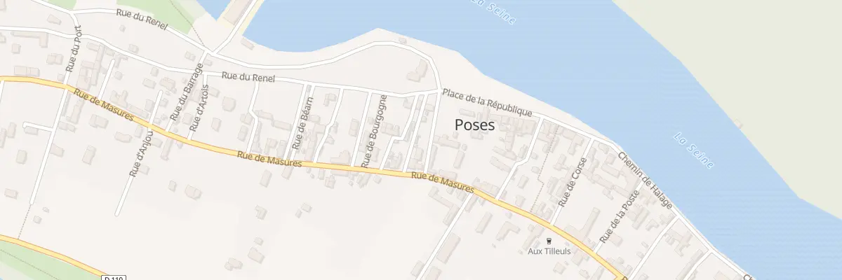 Plan du 3 Rue de la République à Poses