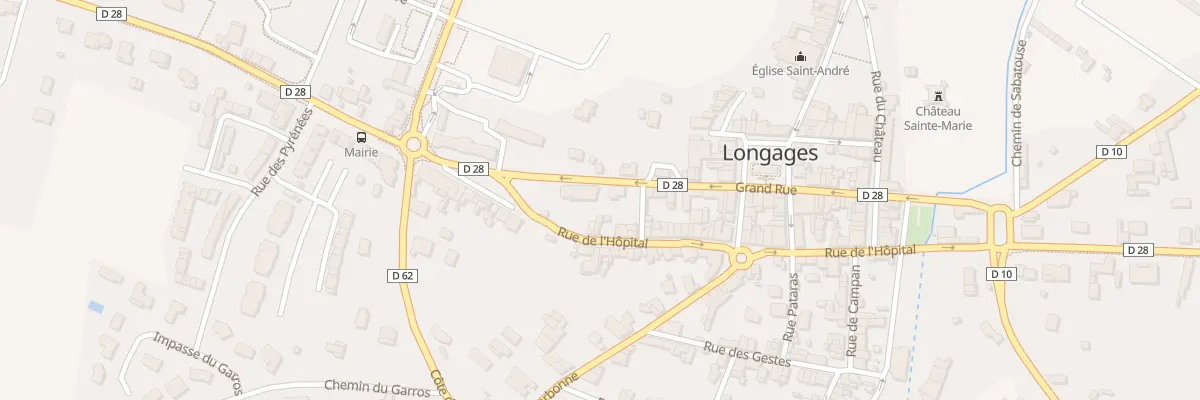 Plan du 7 Rue de l’Hôpital à Longages