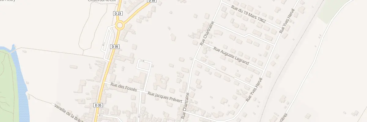 Plan du 33B Rue Chartraine A Cloyes à Cloyes-les-Trois-Rivières