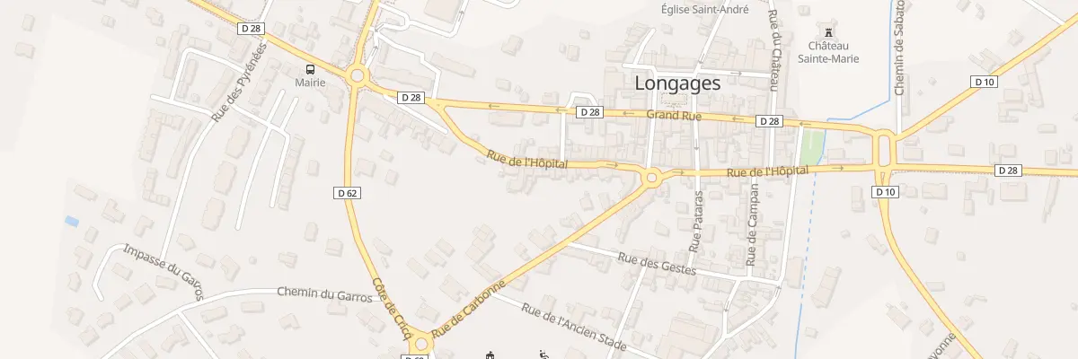 Plan du 16 Rue de l’Hôpital à Longages