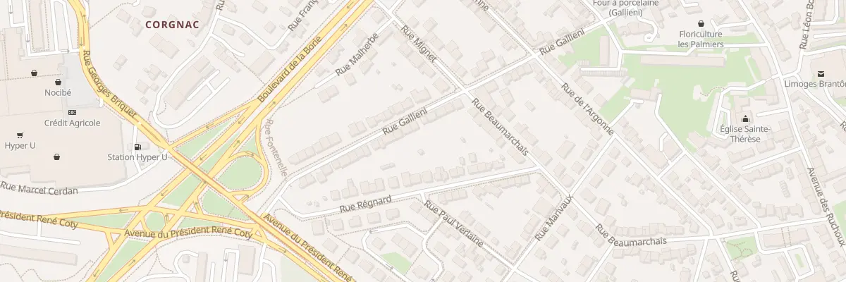 Plan du 59 Rue Gallieni à Limoges