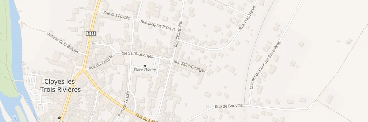 Plan du 33 Rue Saint Georges à Cloyes-les-Trois-Rivières