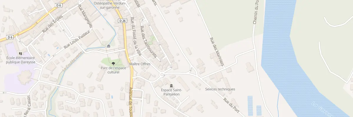 Plan du 93 Rue de la Bastide à Verdun-sur-Garonne