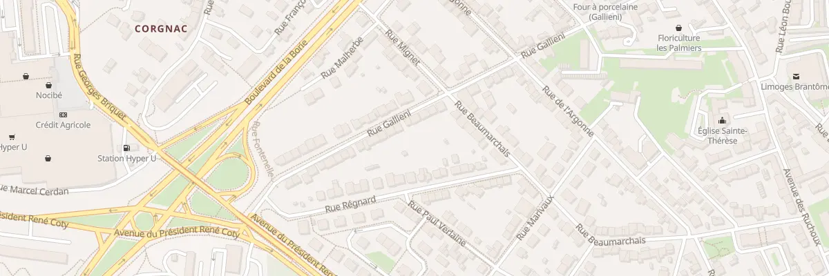 Plan du 57 Rue Gallieni à Limoges