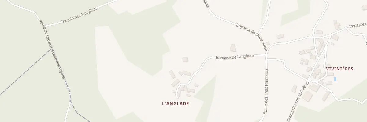 Plan du 174 Imp de Langlade à Bouzic