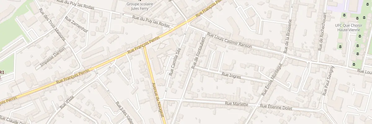 Plan du 20 Rue de Fontaubert à Limoges