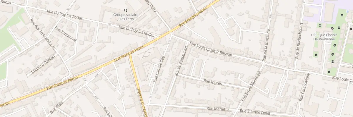 Plan du 12 Rue de Fontaubert à Limoges