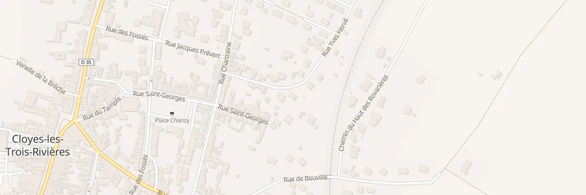 Plan du 12 Rue Yves Hervé à Cloyes-les-Trois-Rivières
