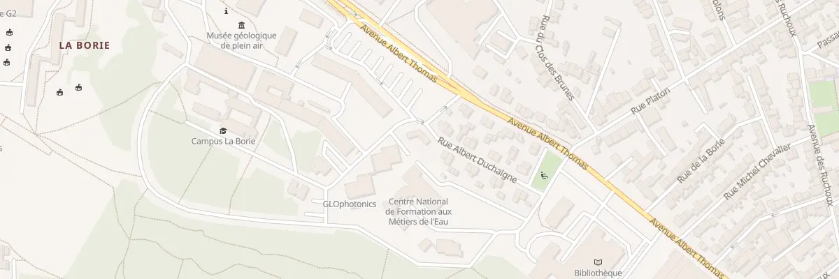 Plan du 17 Rue Albert Duchaigne à Limoges
