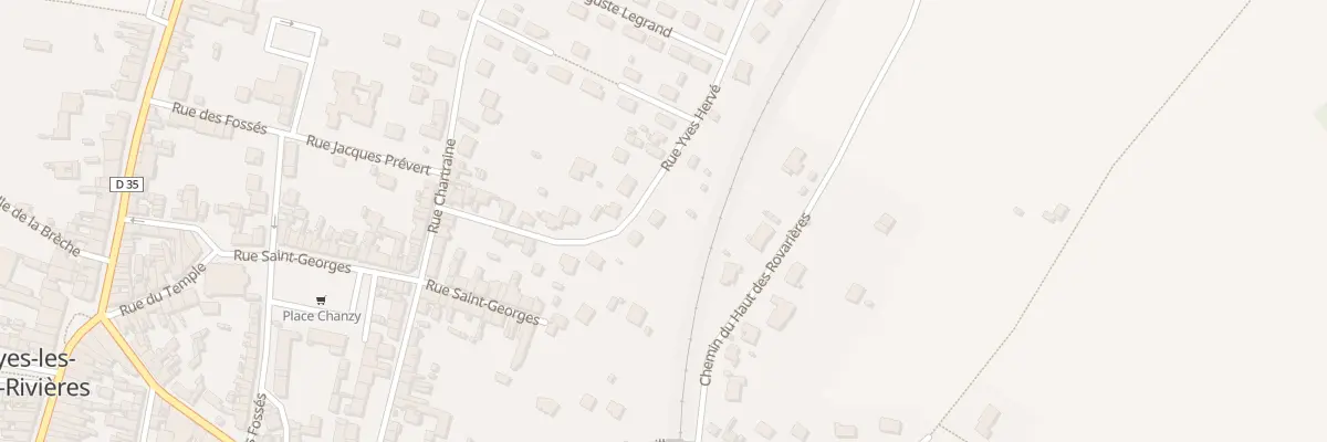 Plan du 16 Rue Yves Hervé à Cloyes-les-Trois-Rivières