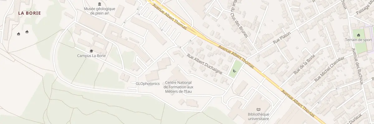 Plan du 15 Rue Albert Duchaigne à Limoges
