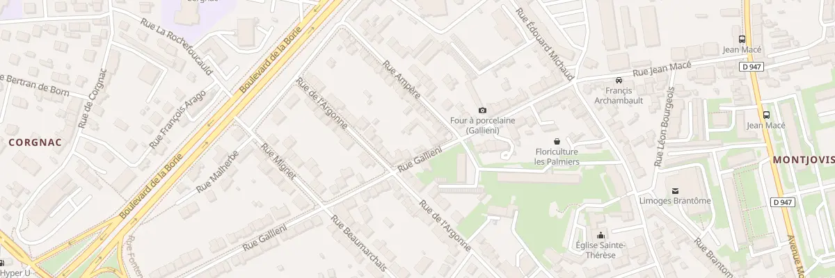 Plan du 36 Rue Gallieni à Limoges