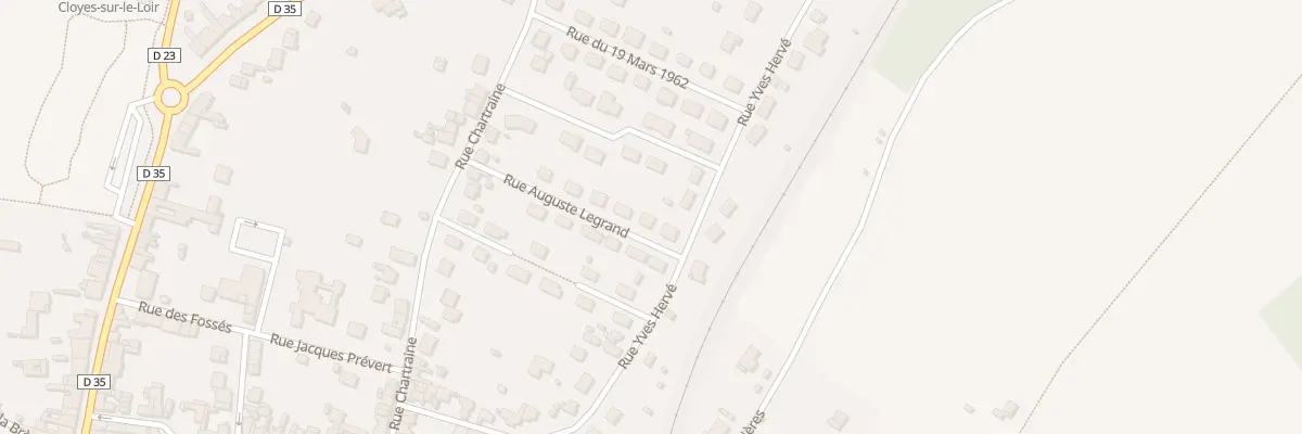 Plan du 9 Rue Auguste Legrand à Cloyes-les-Trois-Rivières