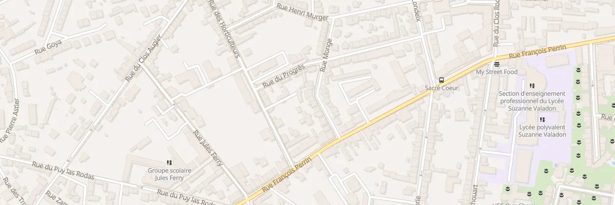 Plan du 13 Rue Monge à Limoges