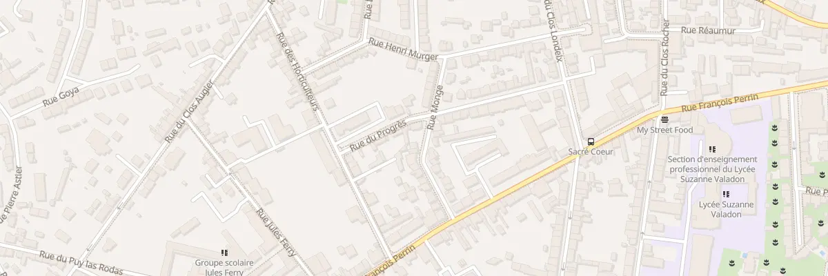 Plan du 23 Rue Monge à Limoges