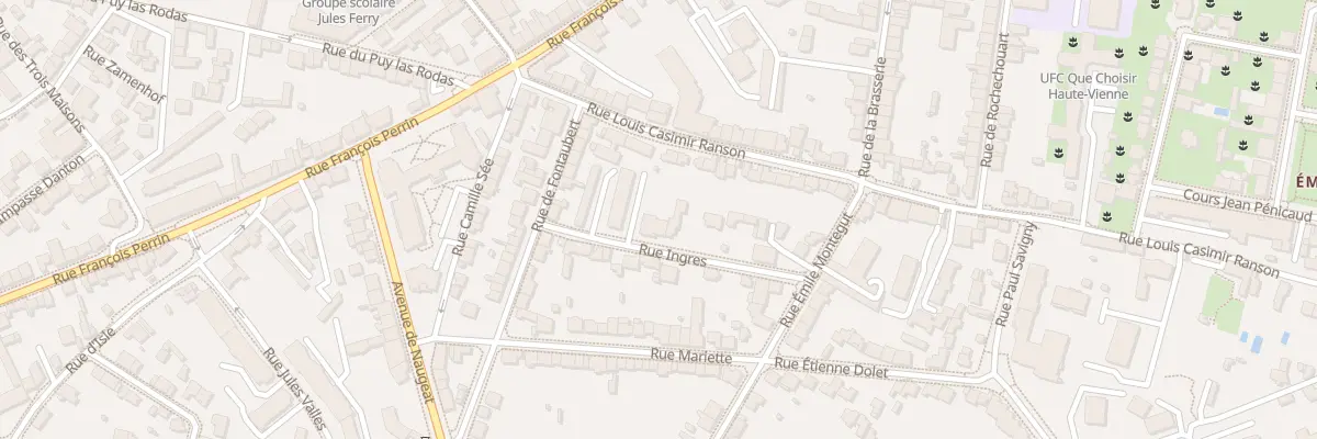 Plan du 20 Rue Ingres à Limoges