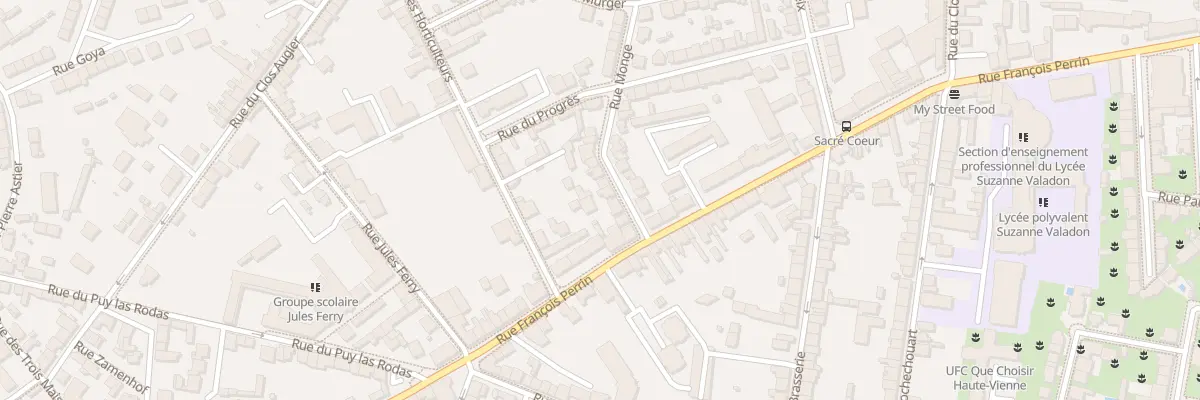 Plan du 7 Rue Monge à Limoges