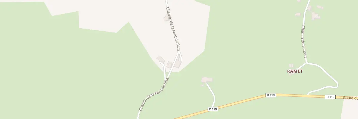 Plan du 240 Che de la Font de Bize à Lescure