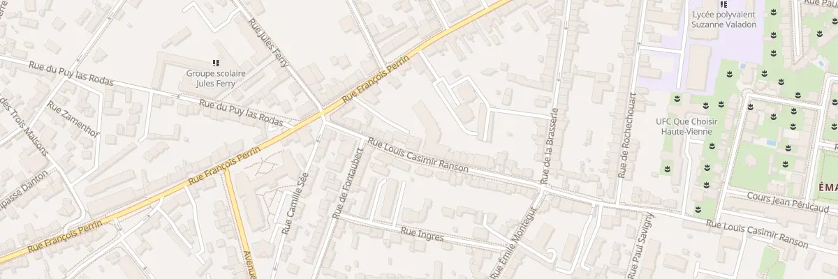 Plan du 127 Rue François Perrin à Limoges