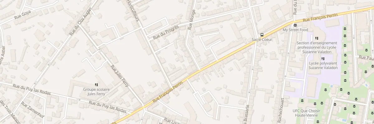 Plan du 5 Rue Monge à Limoges