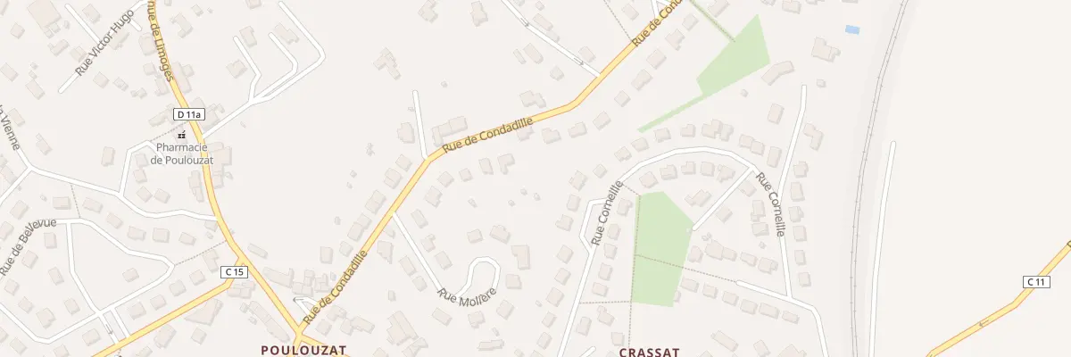 Plan du 20 Rue de Condadille à Condat-sur-Vienne
