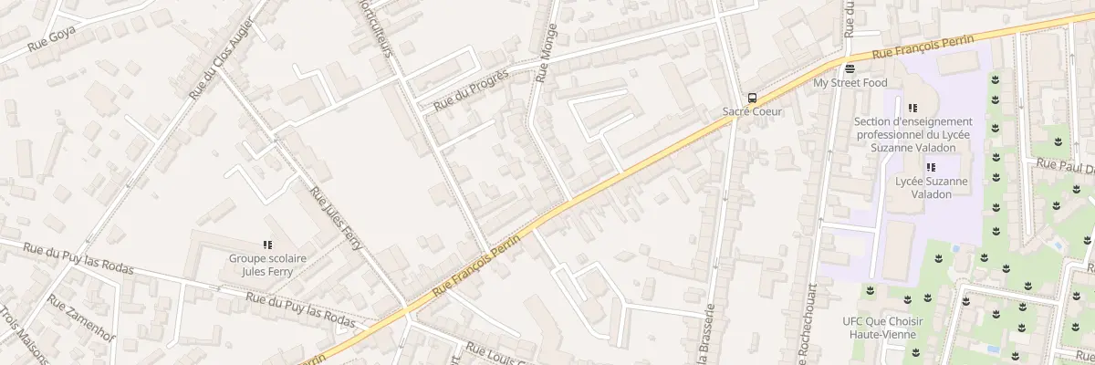 Plan du 1B Rue Monge à Limoges