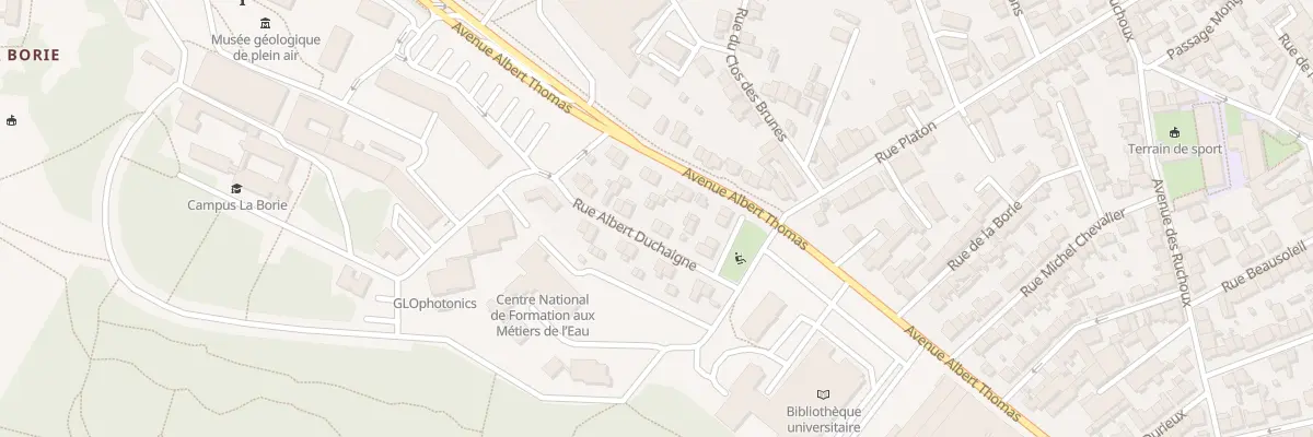 Plan du 10 Rue Albert Duchaigne à Limoges
