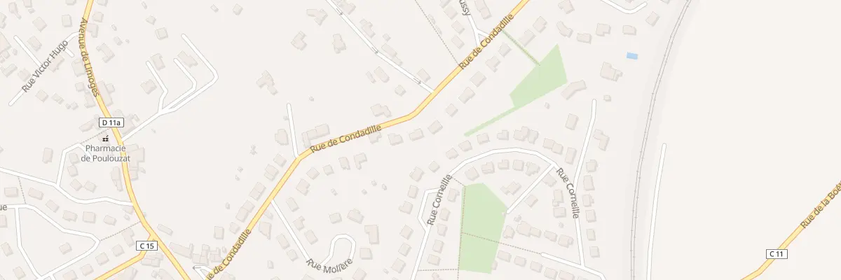 Plan du 24 Rue de Condadille à Condat-sur-Vienne
