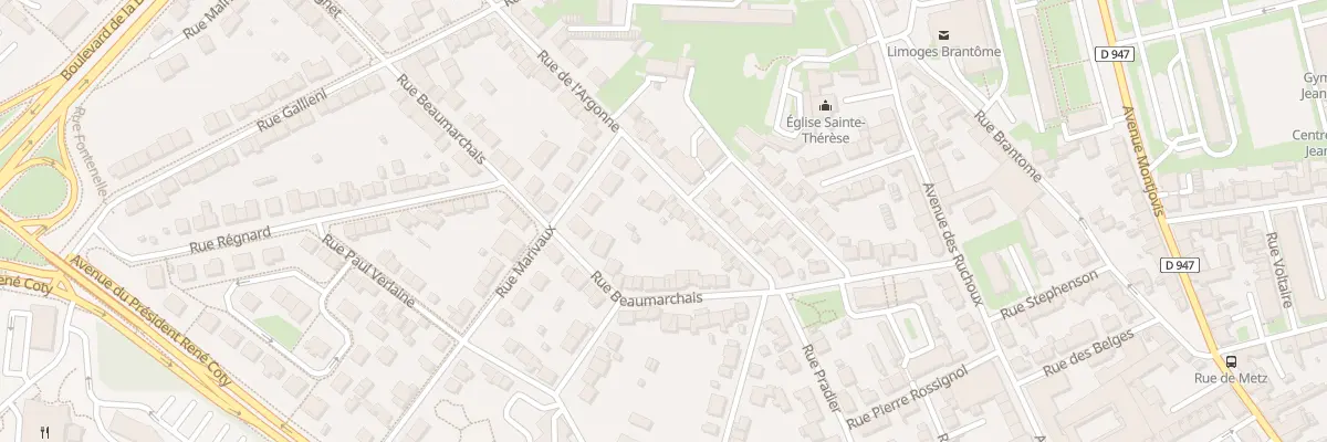Plan du 17 Rue de l’Argonne à Limoges