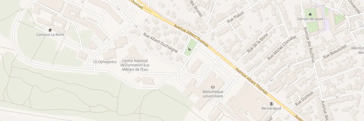 Plan du 1 Rue Albert Duchaigne à Limoges