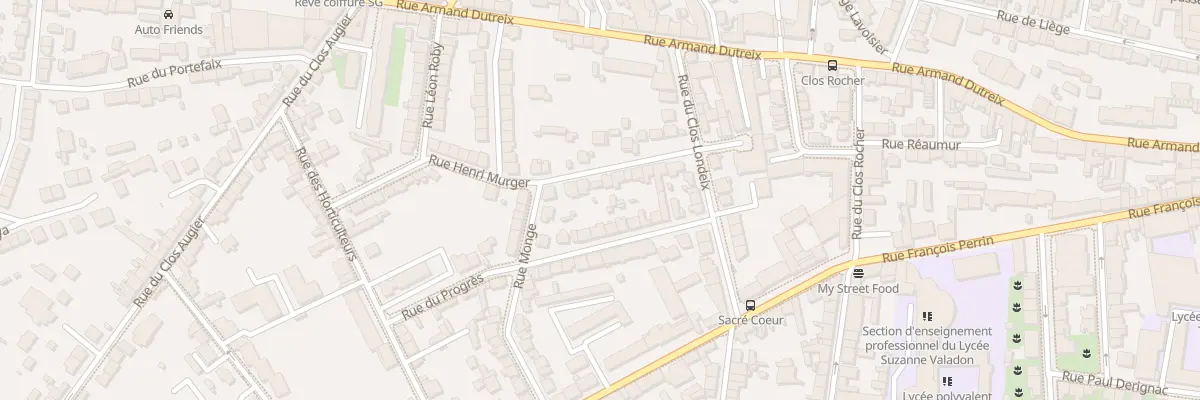 Plan du 36 Rue Monge à Limoges