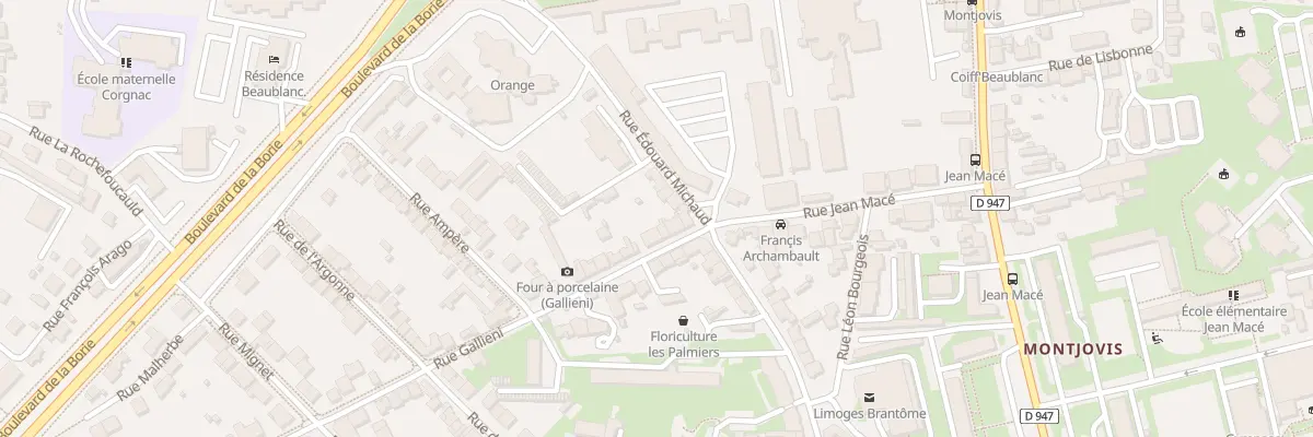 Plan du 6 Rue Gallieni à Limoges