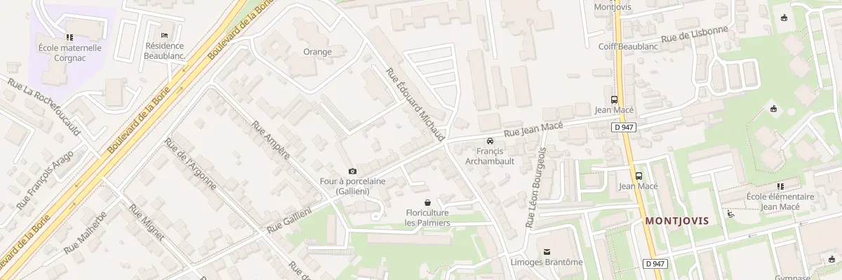 Plan du 4 Rue Gallieni à Limoges