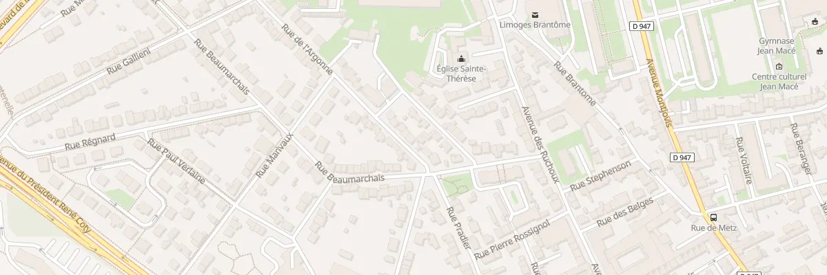Plan du 8 Rue de l’Argonne à Limoges