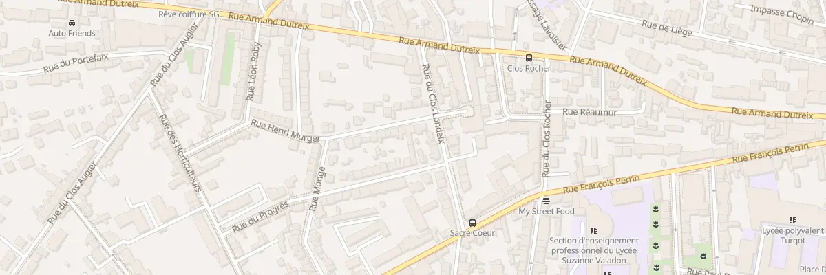 Plan du 48 Rue Monge à Limoges