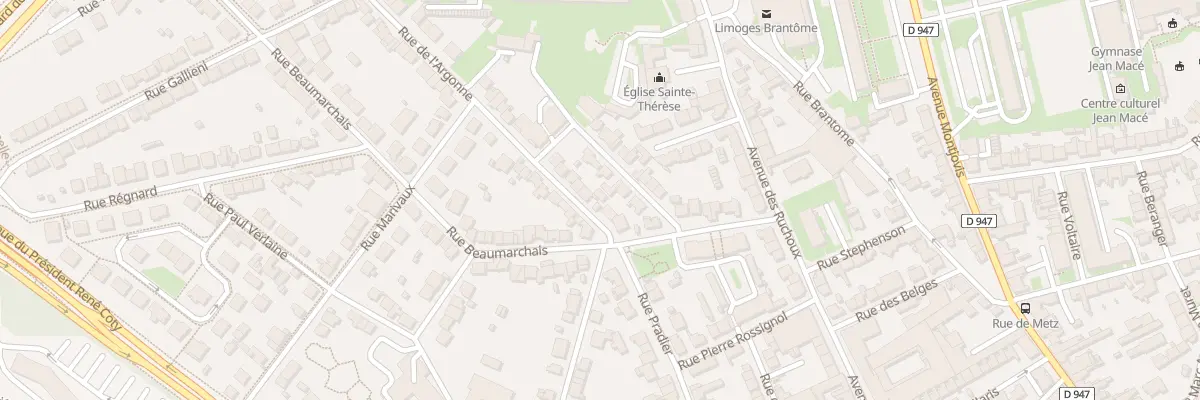 Plan du 6 Rue de l’Argonne à Limoges